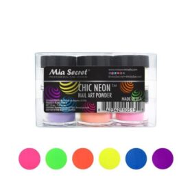 Chic Neon Acrylic Powder 6 pcs Mix Collecction 1/4 oz