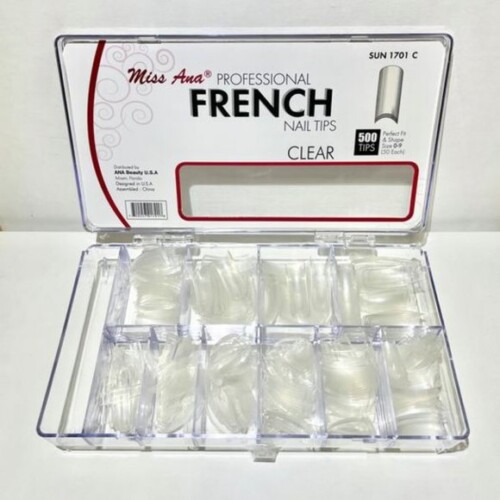 French Nail Box of Tips Clear