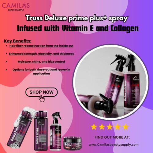 99497ea7 78e1 4ef5 b1d5 af59a9a27816.jpeg Truss Professional hair care products including Deluxe Prime Miracle Shampoo, highlighting effective hair repair solutions